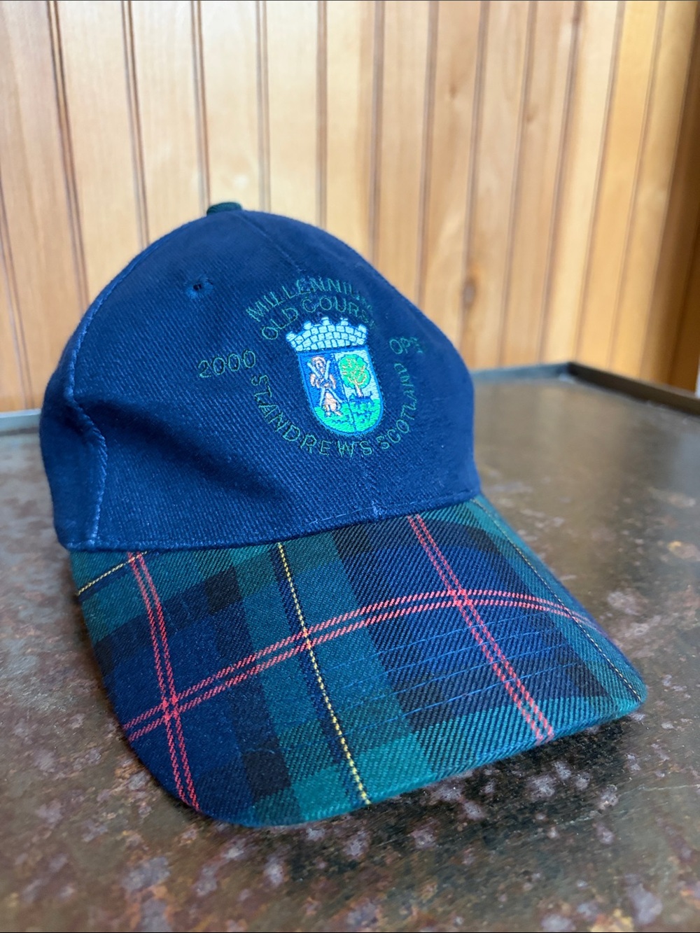 Sportstyle VTG 2000 St Andrews Old Course Millennium Open Golf Hat Tartan Plaid